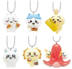 ちいかわ たべものいっぱいマスコット2 × 全6種セット コンプリート ガチャ ガチャガチャ カプセルトイ フルコンプ アメリカンドッグ やきそば べっこう飴 無限白米 さたぱんぴん たこウインナー