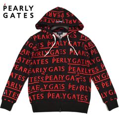 サイズ：4・M・新品】パーリーゲイツ (メンズ) メゾンロゴ柄 裏毛