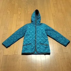 美品 LAVENHAM ラベンハム キルティング ジャケット コート レディース S 36 グリーン 緑