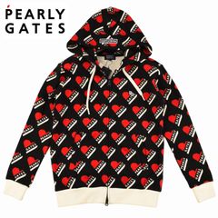 サイズ：4・M・新品】パーリーゲイツ (メンズ) メゾンロゴ柄 裏毛