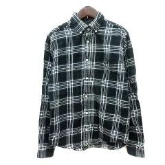 アーバンリサーチ URBAN RESEARCH ネルシャツ ボタンダウン チェック 長袖 38 M 黒 ブラック /MN ■MO