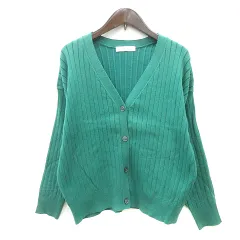 ディスコート Discoat カーディガン ニット リブ F 緑 グリーン /MN ■MO