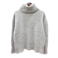 ノーリーズ Nolley's ニット セーター オフタートル 長袖 ウール カシミヤ混 38 M グレー /MN