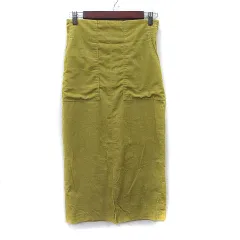 ロペ ROPE タイトスカート ロング コーディロイ 38 M 黄色 イエロー /YI ■MO