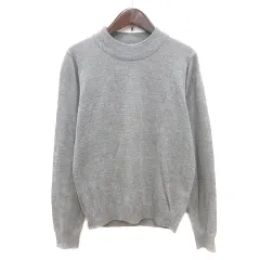 アースミュージック&エコロジー EARTH MUSIC & ECOLOGY ニット カットソー ハイネック 長袖 M グレー /MN ●RY