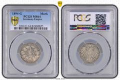 1913年 プルシア2マーク ヴィルヘルム2世 25年前 政府発行 PCGS PR63