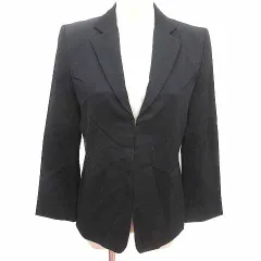 コムサデモード COMME CA DU MODE テーラードジャケット 総裏地 ウール M 黒 ブラック /YK