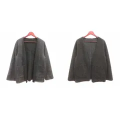 アーバンリサーチ URBAN RESEARCH コート ノーカラー リバーシブル 前開き フェイクスエード ボア Free グレー こげ茶 ダークブラウン /YK