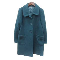 アクシーズファム axes femme ステンカラーコート シングル 総裏地 M 青緑 ブルーグリーン /MN