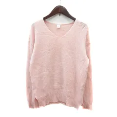 ノーリーズ Nolley's light ニット セーター Vネック 長袖 カシミヤ 38 M ピンク /MN