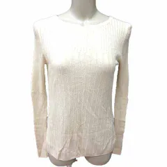 セオリー Theory ニット カットソー 長袖 ウール S 白 ホワイト /YK