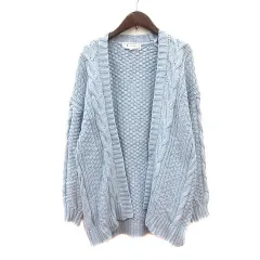 ロペピクニック ROPE Picnic カーディガン ニット ケーブル F 水色 ライトブルー /MN