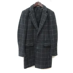ジャーナルスタンダード JOURNAL STANDARD チェスターコート 総裏地 チェック S チャコールグレー /YI