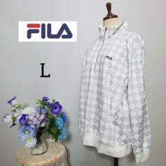 新品未使用品　FILA　フィラ　ストレッチ有　トレーナー　ホワイト色系　Lサイズ