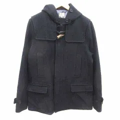 グリーンレーベルリラクシング ユナイテッドアローズ green label relaxing ダッフルコート フード 総裏地 L 紺 ネイビー /YK