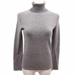 アンタイトル UNTITLED ニット カットソー タートルネック 長袖 2 M グレージュ /YK