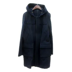 アダムエロペ Adam et Rope' コート ロング フード ウール 0 紺 ネイビー /MN