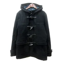 コムサイズム COMME CA ISM ダッフルコート ロング 総裏地 ウール M 黒 ブラック /MN