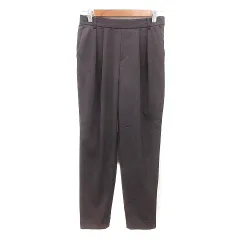 グリーンレーベルリラクシング ユナイテッドアローズ green label relaxing テーパードパンツ 36 S 茶 ダークブラウン /MN