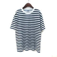 ヘリーハンセン HELLY HANSEN Tシャツ カットソー ボーダー 半袖 XL 紺 ネイビー 白 ホワイト /YIのサムネイル