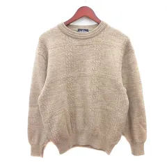 ジャックニクラウス Jack Nicklaus ニット セーター 長袖 ケーブル ウール M ベージュ /MN ●RY