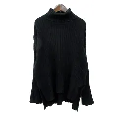 アズールバイマウジー AZUL by moussy ニット セーター タートルネック 長袖 M 黒 ブラック /MN