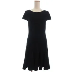 エポカ EPOCA ニット マーメイドシルエット ワンピース ひざ丈 半袖 黒 ブラック 40