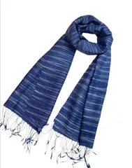 未使用品 JIM THOMPSON 極上シルク100%タイ製 高級大判ストール  スカーフ 60cm×160cm