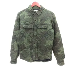 アメリカンイーグルアウトフィッターズ AMERICAN EAGLE OUTFITTERS 中綿ジャケット 迷彩柄 カモフラ XS 緑 カーキ /MN