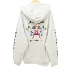 エクストララージ X-LARGE 美品 パーカー フーディ ロゴ プリント 厚手 Lサイズ グレー