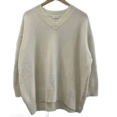 アーバンリサーチ ドアーズ URBAN RESEARCH DOORS ニット セーター ウール 長袖 Vネック アイボリー F フリーサイズ