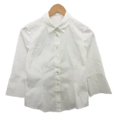 フォクシー FOXEY 美品 シャツ ブラウス 長袖 袖フレア 40 M 白 ホワイト 36746-SBFZ450T ■MET2のサムネイル