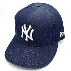 90's New Era ニューエラ 59FIFTY MLB ニューヨーク・ヤンキース デニムベースボールキャップ インディゴ USA製 Size 7 3/8 (58.7cm)