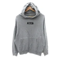 ミルクフェド MILKFED. パーカー スウェット プルオーバー ONE グレー /YK38