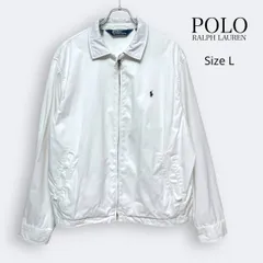 M2586/ 90s POLO RALPH LAUREN ポロ ラルフローレン スウィングトップ ジャケット ホワイト L