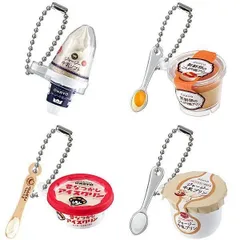 オハヨー乳業 ミニチュアチャーム 4種セット OHAYO おはよう アイスクリーム スイーツ ガチャ ガチャガチャ カプセルトイ 新鮮卵のこんがり焼プリン ジャージー牛乳プリン ジャージー牛乳ソフト 昔なつかしアイスクリン