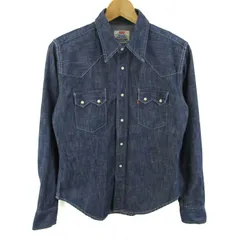 リーバイス 70S ヴィンテージ 長袖シャツ トップス デニムシャツ レディース Mサイズ インディゴ Levi's 【中古】のサムネイル