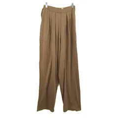 ソニアリキエル パンツ ボトムス ワイド コットン ニット フランス製 レディース Mサイズ ブラウン Sonia Rykiel 【中古】