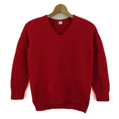 ノーリーズ ニット トップス 長袖 Vネック セーター カシミヤ混 日本製 レディース 38サイズ レッド NOLLEY'S 【中古】