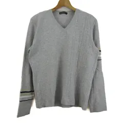 ニールバレット セーター トップス 長袖 Vネック ニット イタリア製 メンズ Lサイズ グレー NEIL BARRETT 【中古】