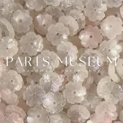 パミュパーツ♡花祭り‼︎高品質ちゅるんちゅるんフラワービーズ/花/2色ミックス梅の花/雪桃梅10個165円