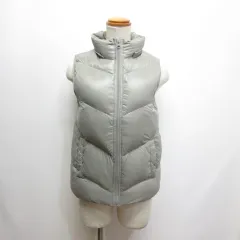ギャップ GAP ダウン ベスト ジャケット XXS グレー ジップアップ ナイロン 裏地付き