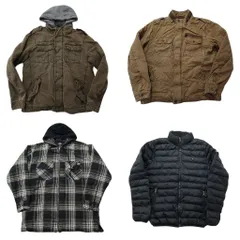 古着卸 まとめ売り ブランドMIX ヘビー ジャケット 4枚セット (メンズ M ) リーバイス ディッキーズ トミーヒルフィガー 中古 古着 NC7192