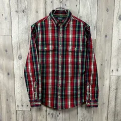 Polo by Ralph Lauren ポロ バイ ラルフローレン ヘビーウェイト 肉厚 厚地 長袖 チェック ネルシャツ ヘビネル メンズ M サイズ