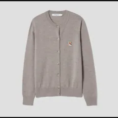 メゾンキツネ カーディガン ベージュ メランジ