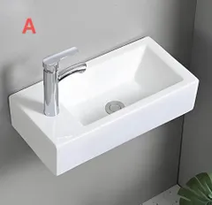 大好評☆手洗い器 壁掛け 小型 手洗い台 洗面ボウル 洗面ボール 流し台 コンパクト ミニ型洗面台 省スペース 陶器製 洗面台 手洗いボウル 小規模バスルーム?コーナー向け