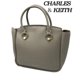 【良品】CHARLES＆KEITH チャールズ アンド キース　ハンドバッグ　グレー　1123