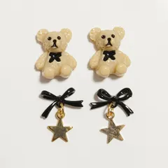 クリスマス限定⑥　ネイルパーツ　くま　星