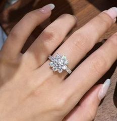 K14 イエローゴールド ラボダイヤモンド フルエタニティリング 1.41ct