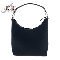 美品 GUCCI グッチ ブラック 黒 シルバー金具 GGキャンバス 000 0602